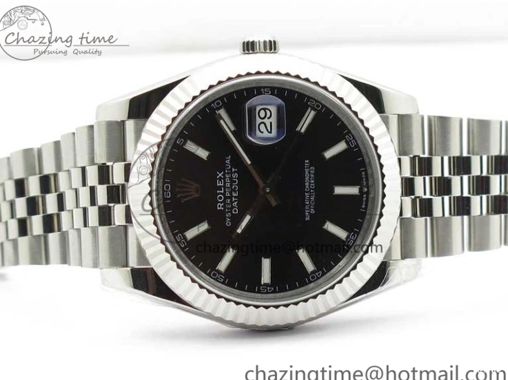 MiroTime 0414 DateJust 41MM 126334 904L SS VRF 1:1 Best Edition Black Dial Stick Markers on SS Jubilee Bracelet A Trendy 2901